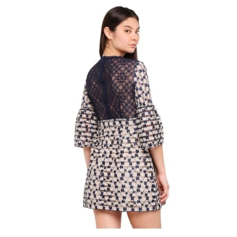 Anthropologie Foxiedox NWT Cordelia Bell Sleeve Mini Dress Size Small